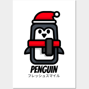 Winter Penguin With Hat Animal Posters and Art